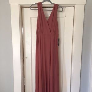 Lulus Dance the Night Away Rusty Rose Dress